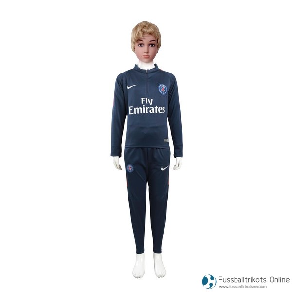 Paris Saint Germain Trainingsanzug Kinder 2017-18 Blau Fussballtrikots Günstig